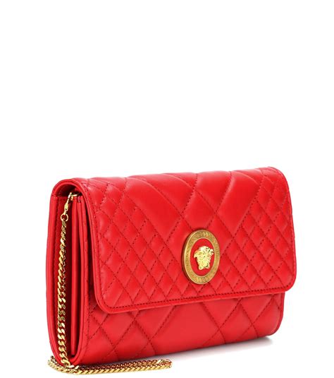 versace bag red|Versace collection evening bag.